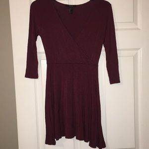 Maroon T-Shirt Dress